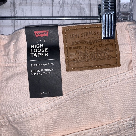 Womens Size 27 Levis High Loose Taper Peach Jeans NWT - Picture 5 of 5